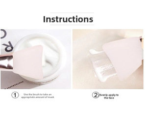 Dual-head silicone face mask brush usage steps for cream application and face cleaning