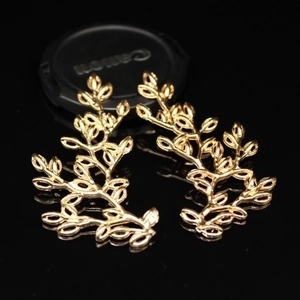 Golden alloy tree branch jewelry accessories for DIY handmade hairpins and bridal headwear