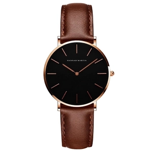 Orologio Da Polso Al Quarzo Minimalista Da Donna Cassa In Lega Cinturino Pelle Nylon Impermeabile Movimento Giapponese Business