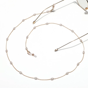 Chaîne De Lunettes Alliage Doré Avec Künstliche Perle Fantaisie Cordon De Lunettes Élégant Anti Glisse Pour Lunettes De Soleil Femmes