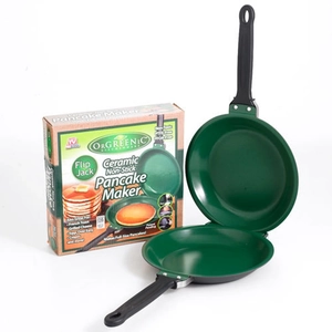 Flip Jack ceramic non-stick folding double sided pancake pan with ergonomic black handle