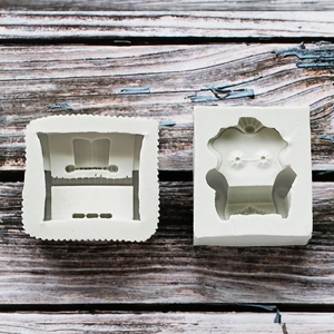DIY silicone mold set for European piano and chair shapes for chocolate and clay craft