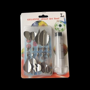 Professional 11-piece 3D jelly art tool set with stainless steel tips and syringe