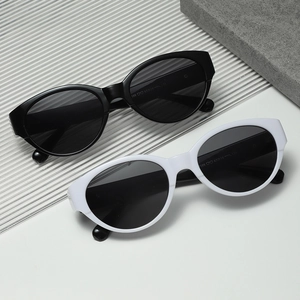 Lunettes De Soleil Ovales Yeux De Chat Rétro Pour Femmes Hommes Polarisées Protection UV400 Cadre En Plastique Mode
