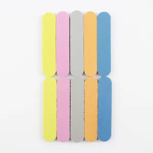 Double Sided Nail Files Buffers Sponge Sandpaper Manicure Tool Mini Colorful Polishing Shaping Rounded End