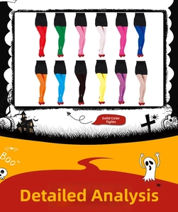 Palette de couleurs de collants opaques vibrants pour costumes de fête et d'Halloween