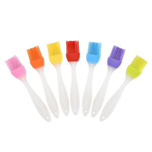 Silicone Basting Oil Brush With PP Handle Heat Resistant Multicolored For BBQ Baking Kitchen Cookware Tools
