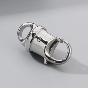 Polished silver titanium steel lobster clasp closure for DIY jewelry necklaces and bags