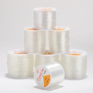 100m spool of clear elastic beaded thread for jewelry making in various diameters