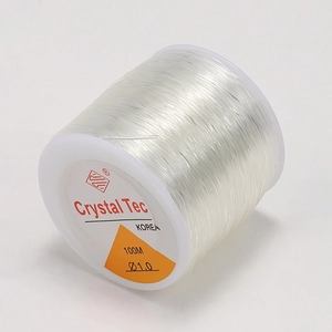 Detail of 1.0mm clear elastic beading cord 100M spool for DIY jewelry making