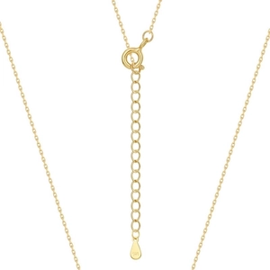 Elegant gold plated S925 sterling silver opal necklace with adjustable spring clasp