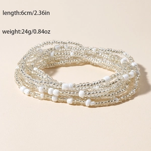 Detail view of colorful beads body chain with length 6cm and weight 24g specifications