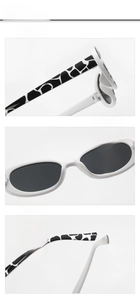 Detail view of reinforced metal hinges and ergonomic cow-pattern temples on sunglasses