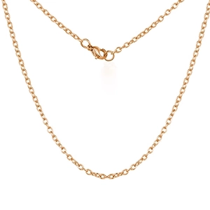 Minimalist rose gold stainless steel link chain necklace with secure lobster clasp