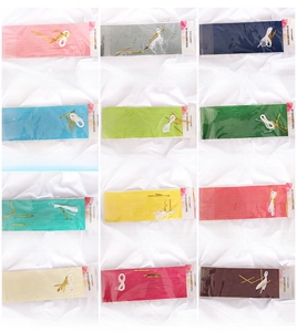 Kit de glands en papier de soie DIY en 12 couleurs avec attaches dorées et cordon