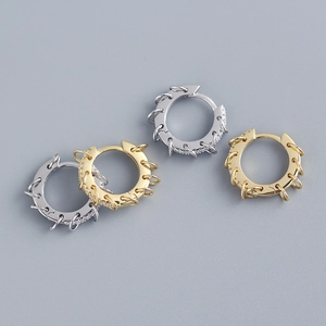 925 Sterling Silver Hoop Earrings Micro Pave Cubic Zirconia Multi Movable Rings French Luxury Geometric Jewelry