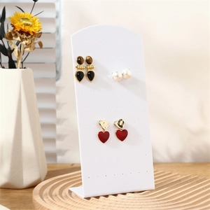 L-shaped acrylic jewelry display stand with 72 holes for earring organization