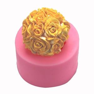 Stampo in silicone per bouquet di rose 3D per sapone, candele e decorazioni per torte