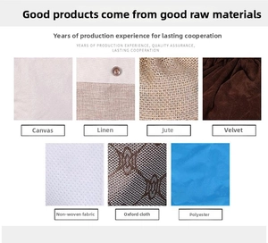 Detailed comparison of various fabric materials like canvas, linen, burlap, and velvet