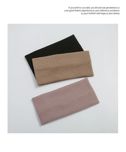 Detailed close-up showing the ribbed knit texture and elastic fabric of the headbands