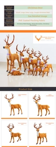 Comparaison détaillée des tailles de diverses figurines de rennes de Noël simulées