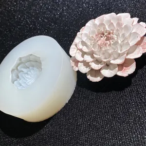 3D multilayer dahlia silicone mold for DIY flower crafts and home decor projects
