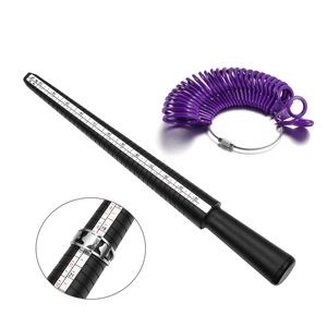 Professional ring sizer mandrel and purple finger gauge set for US and UK sizing