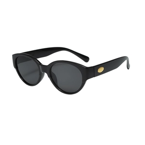 Retro Ovaal Cat Eye Zonnebril Voor Dames UV400 Bescherming PC Frame Acryl Lens Mode Zonnebril Met Metalen Decoratie