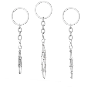 Handmade Zinc Alloy Woven Mesh Cage Keychain Holder Geometric Crystal Stone Support Net Pendant Key Ring DIY Ornament Gift For Unisex
