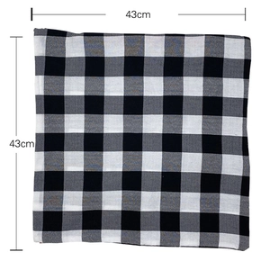 Classic black and white checkered plaid decorative cushion cover 43x43cm square pillow case