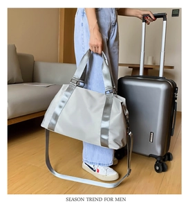 Waterproof yoga travel bag with reinforced handles and luggage strap for short trips
