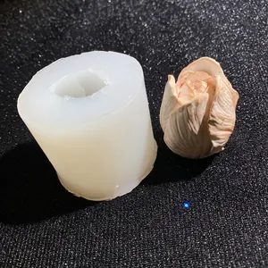 DIY rose bud silicone mold for resin jewelry casting and handmade gypsum flower ornaments