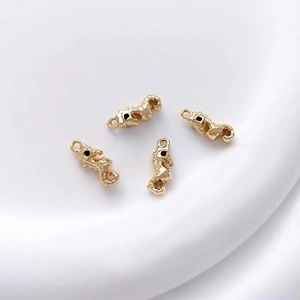 14K gold plated seahorse pendants for DIY jewelry making necklaces and bracelets