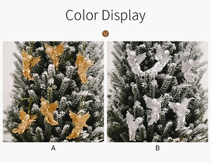 Christmas tree decoration gold and silver angel ornaments shown in a color display