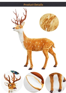 Détails de la figurine de renne montrant la texture de la fourrure et les bois réalistes