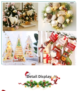 Collection of festive Christmas decor featuring mini trees, wreaths and lighted wood lamps