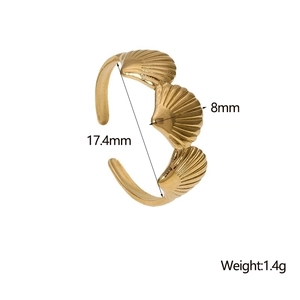 Detail view of shell ring dimensions featuring 17.4mm inner diameter and 1.4g weight