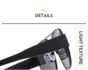 Detail view of the lightweight nose pads and matte black frame of these retro sunglasses