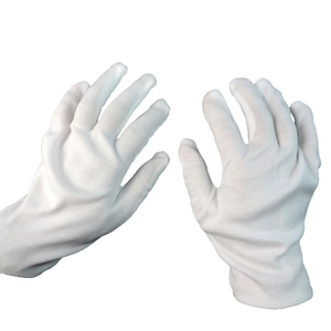 Classic white cotton magician gloves for Halloween costumes and formal stage performances