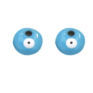 Blue stainless steel evil eye enamel charms for DIY jewelry making earrings