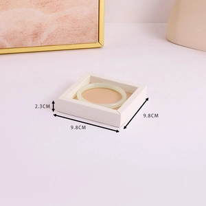 White square jewelry frame display for bracelets with dimensions 9.8cm x 9.8cm x 2.3cm
