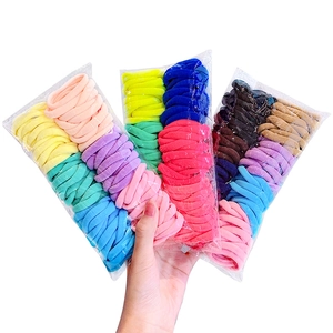 Colorful high-elastic seamless hair tie set in multiple candy colors and shades