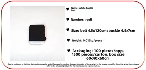 Dettaglio della cintura nera da Babbo Natale con fibbia bianca da 4,5x120 cm per costumi