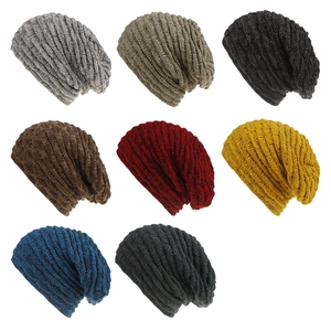Bonnets en tricot pour hommes et femmes en 8 couleurs avec motif à rayures verticales