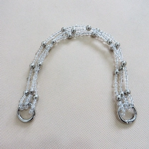 Beaded Bag Strap Chain Acrylic Crystal Mermaid Artificial Pearl Handle For Handbags DIY Accessories Replacement Multi Row Decorative