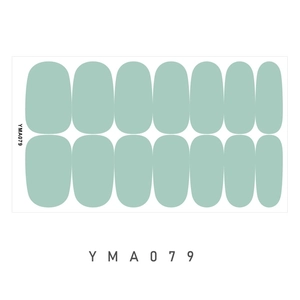 Detail of light green waterproof nail stickers YMA079 on a clean white background