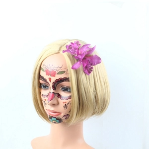 Purple orchid hair clip flower boho hair accessory for women seaside vacation beach party 1pc