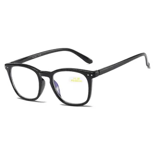 Classic black square frame reading glasses with +1.50 power and anti-blue light lens