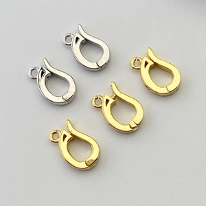 5-piece set of gold and silver lever back earring hoops on a clean white background