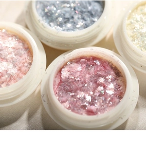 Sparkling aurora opal glitter powder in four colors for Japanese style nail art decor